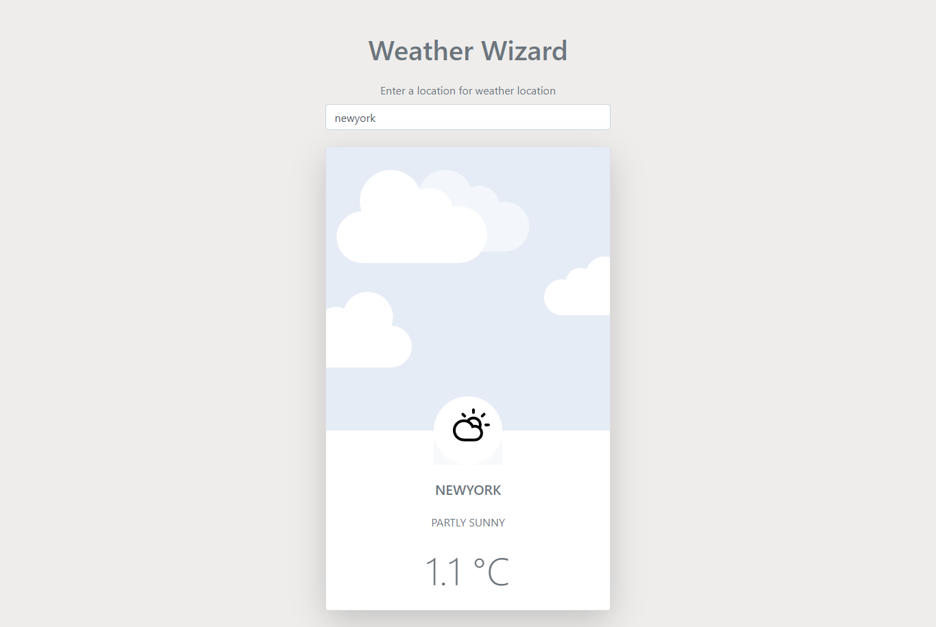 a weather app
