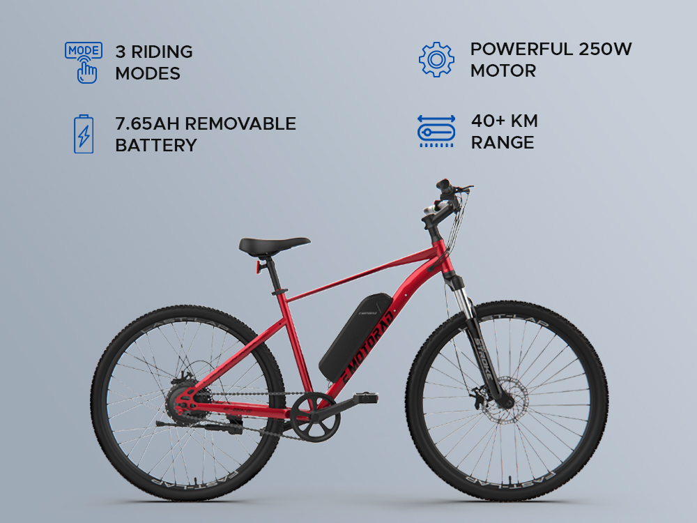 electric bicycle with removable battery india BOLT BIKES Electra Premium for Adults | 250W BLDC Motor, 36V Upgrade! 500W Electric Bike 26"/20"