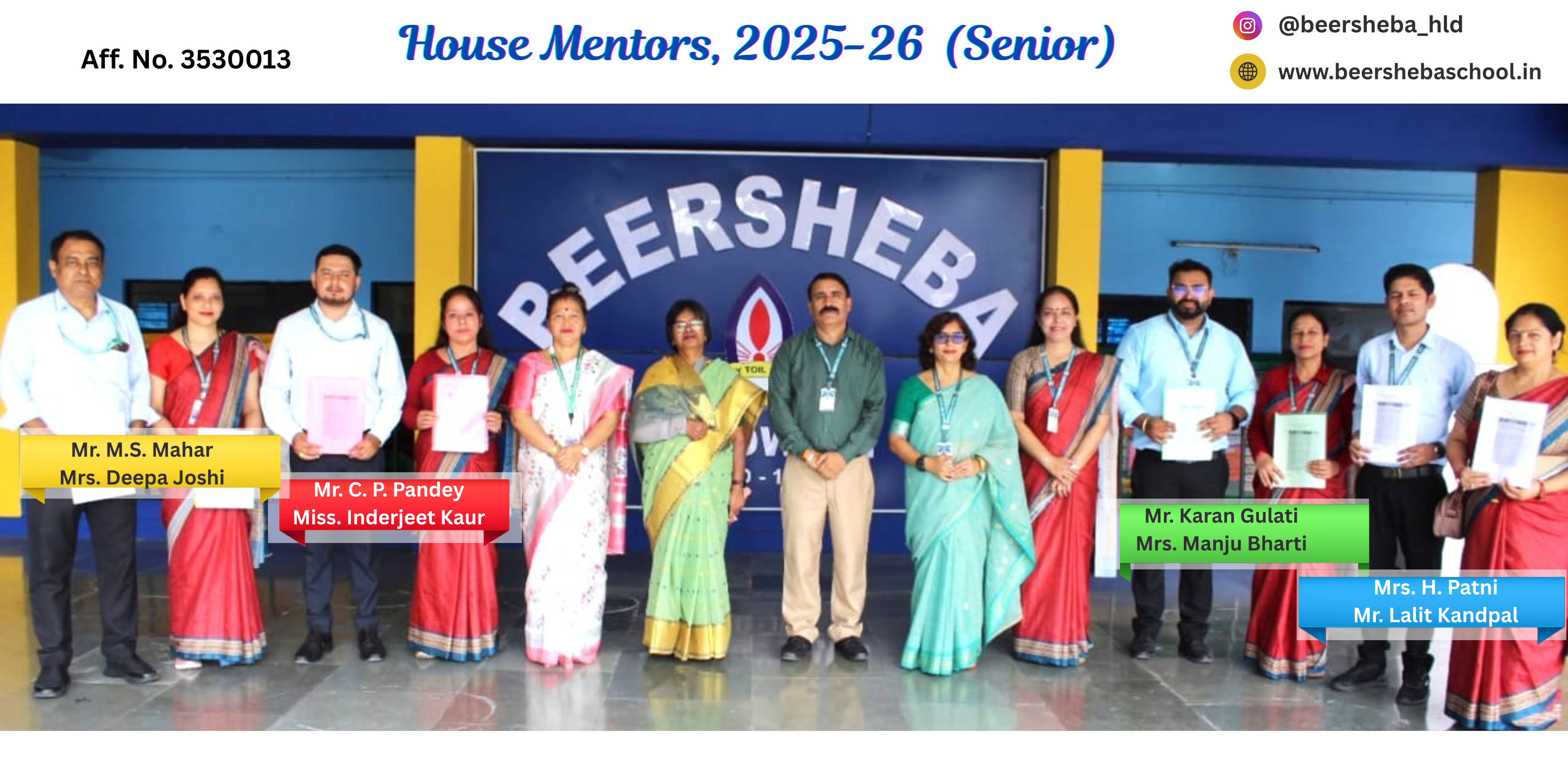 House activities, 2025-26 begin with the introduction of the House Masters and Mistresses.