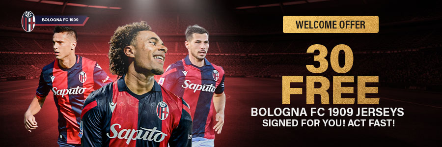 30 FREE Bologna FC 1909 Jerseys Signed For You! Act Fast!