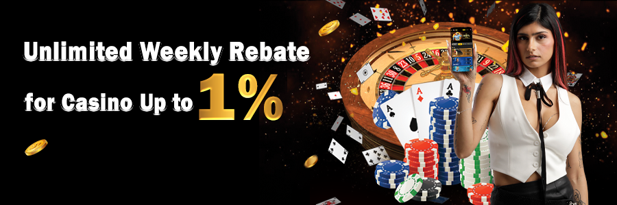 Unlimited Casino Rebate Up to 1%