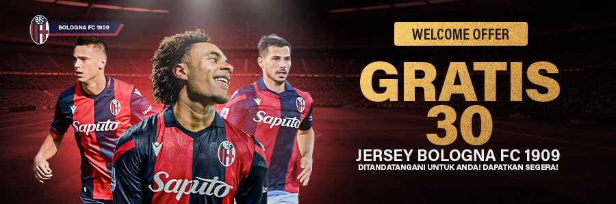 Gratis Jersey Bologna FC Bertanda Tangan