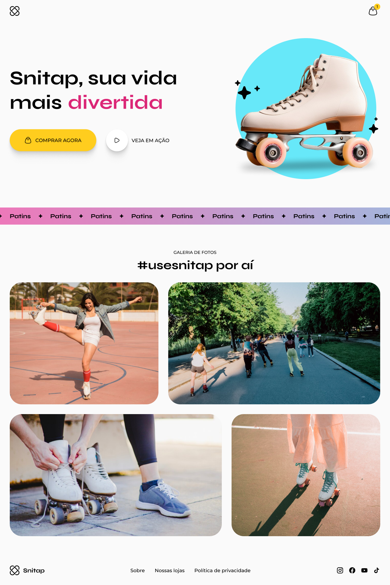 Thumbnail do projeto 🛼 Landing Page de Patins Animada