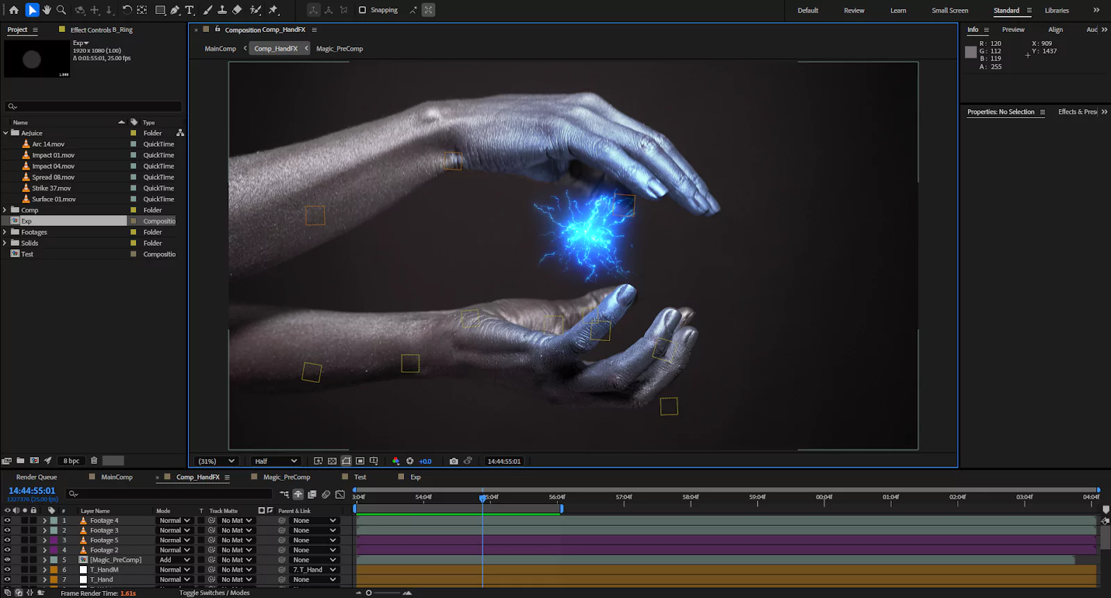After Effects Hand Magic VFX Tutorial ENGLISH Part 01