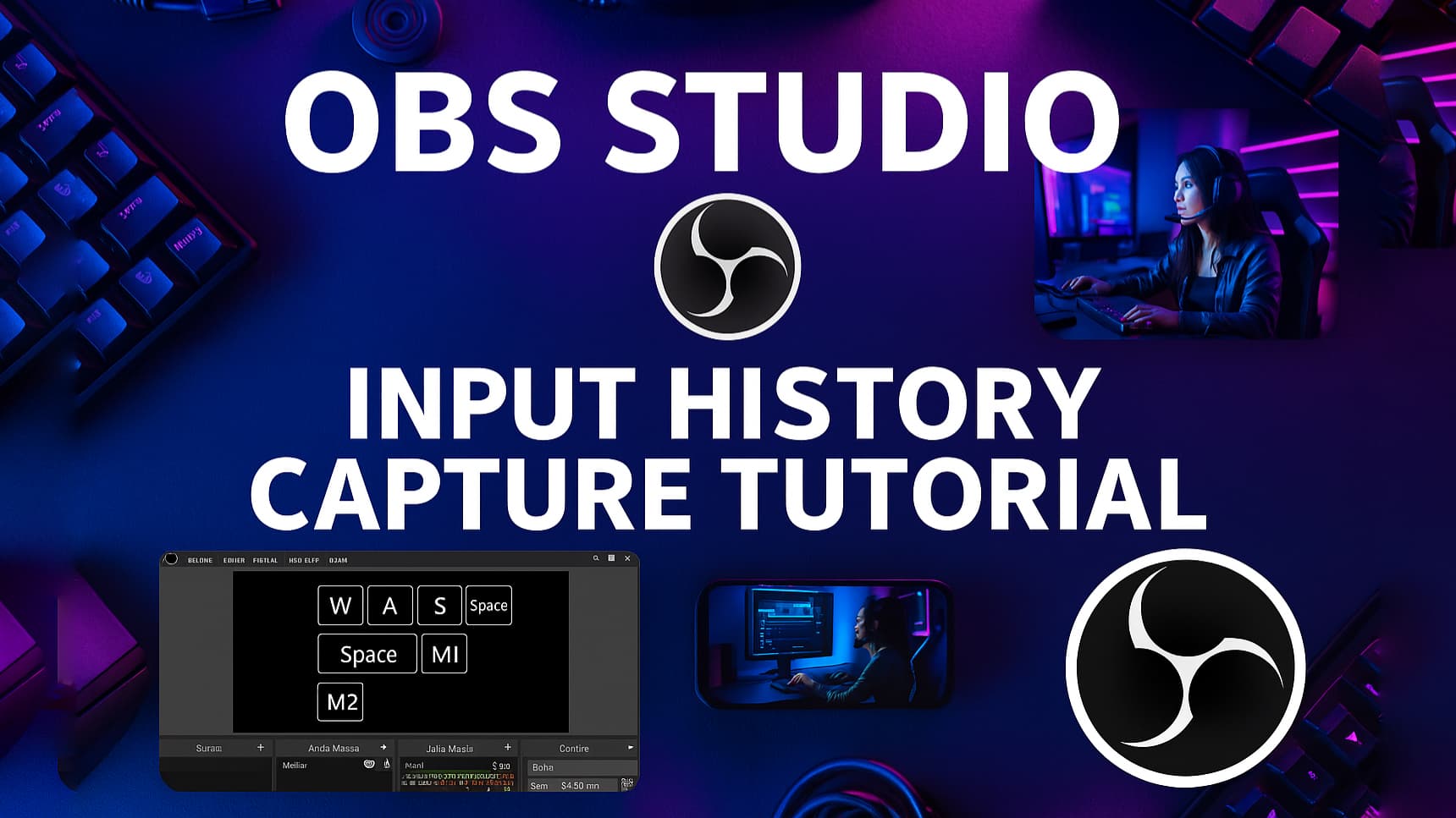 How to Capture Keystrokes & Video in OBS Studio (Input Overlay Plugin Tutorial)