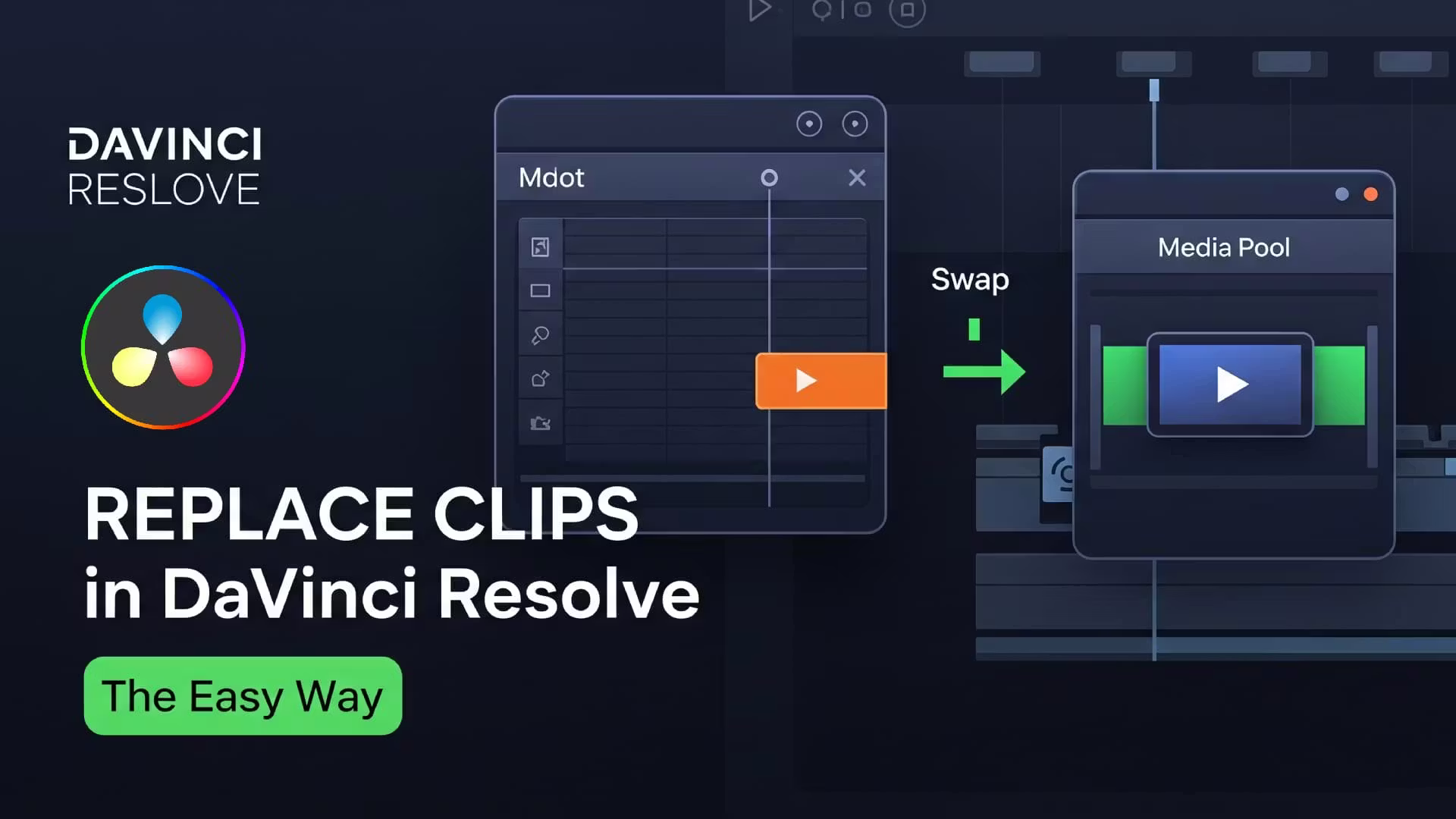 DaVinci and after effect Replace Clip in Timeline