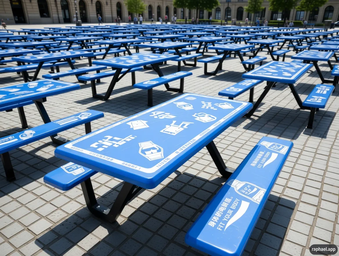 Is There a Better Way for Outdoor Advertising? This Durable Table-Chair Set Becomes a New Weapon for Brand Exposure!