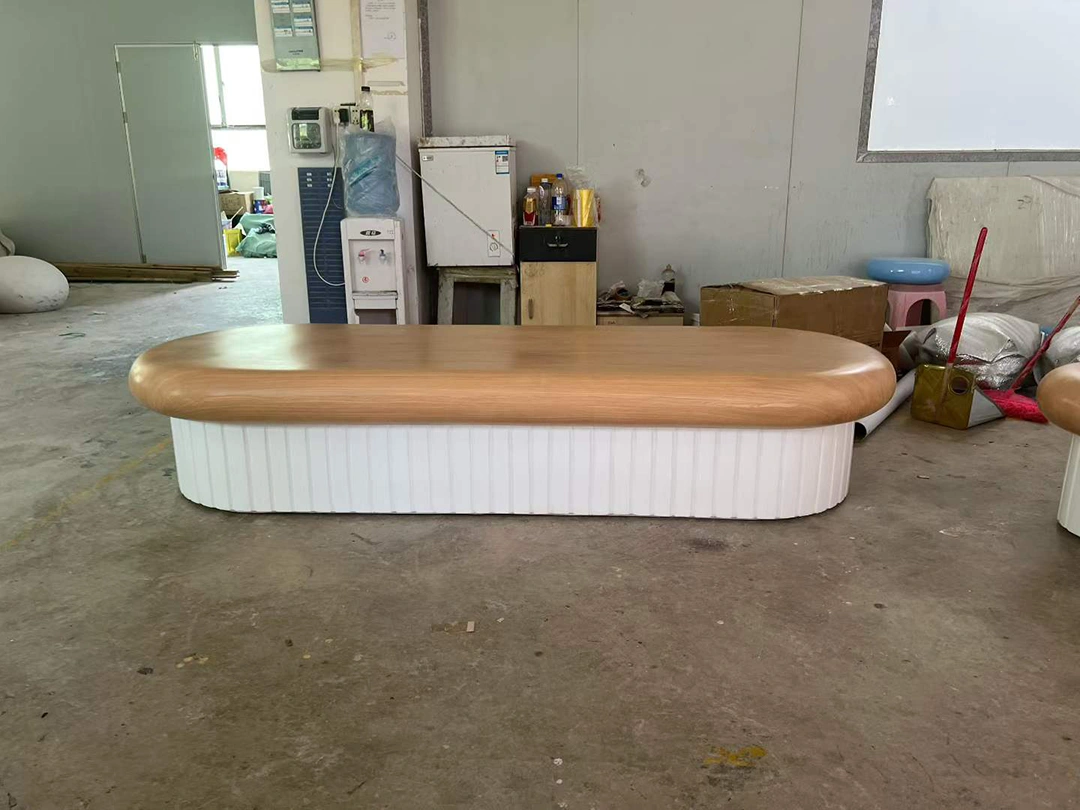 Wood-Grain Fiberglass Benches: Custom FRP Seating for Commercial and Outdoor Spaces