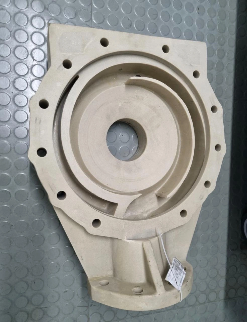 Unused FRP chemical pump casing with molded flow passage